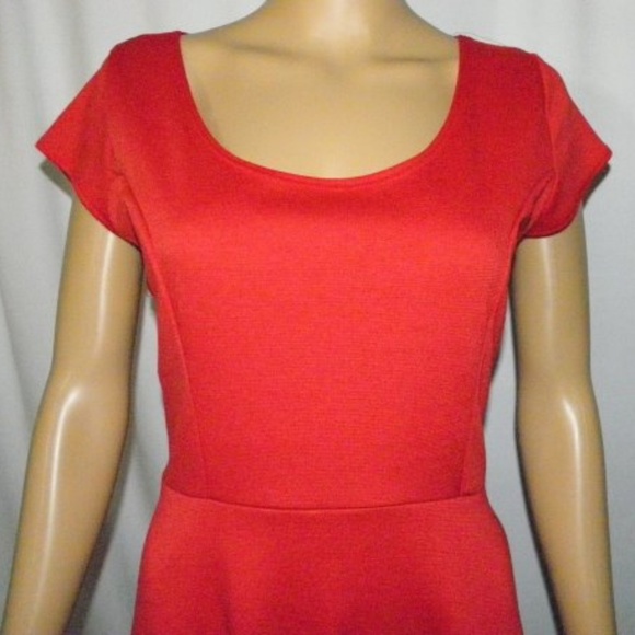 Short red Skater Dress by Vibe - Picture 4 of 7